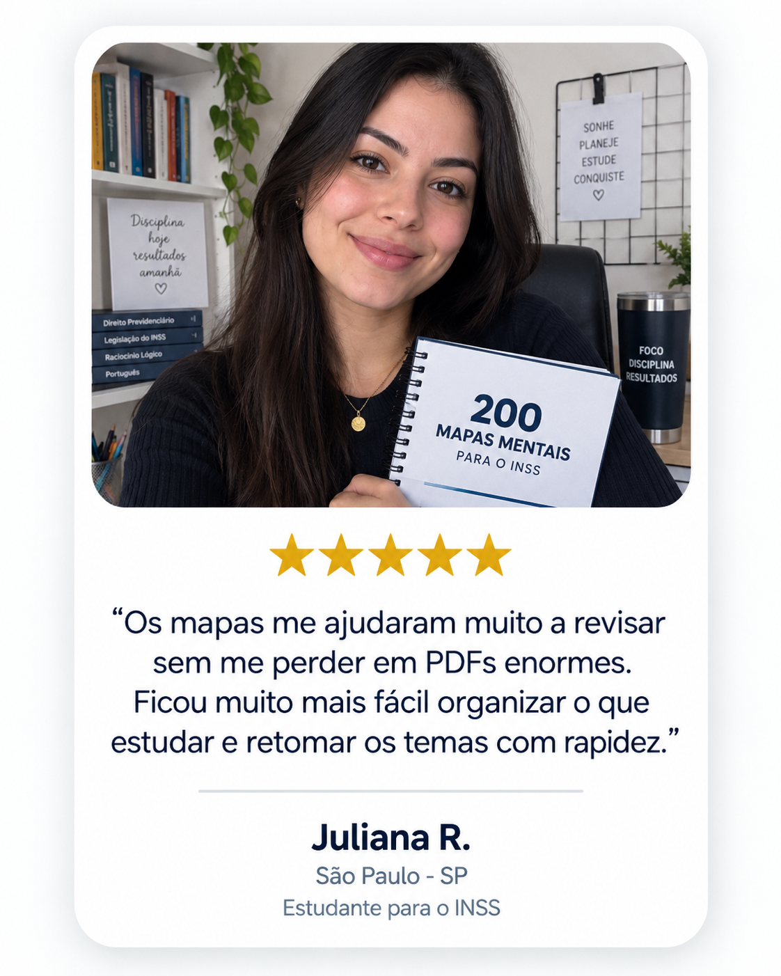 Depoimento de Juliana R. sobre os Mapas Mentais para o INSS